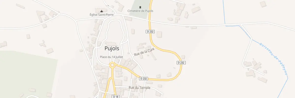 Plan du 3 Rue de la Cure à Pujols