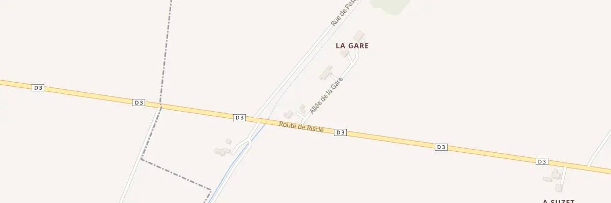 Plan du 1 All de la Gare à Termes-d’Armagnac