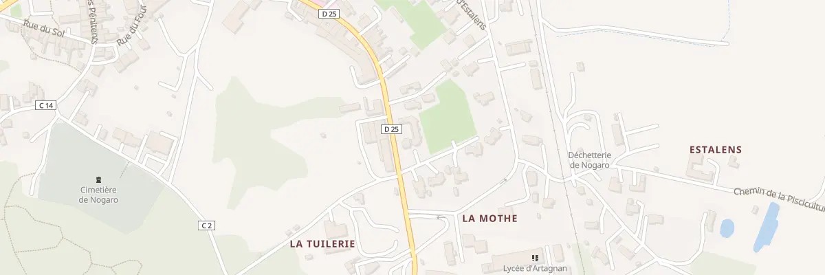 Plan du 25 Av des Pyrénées à Nogaro