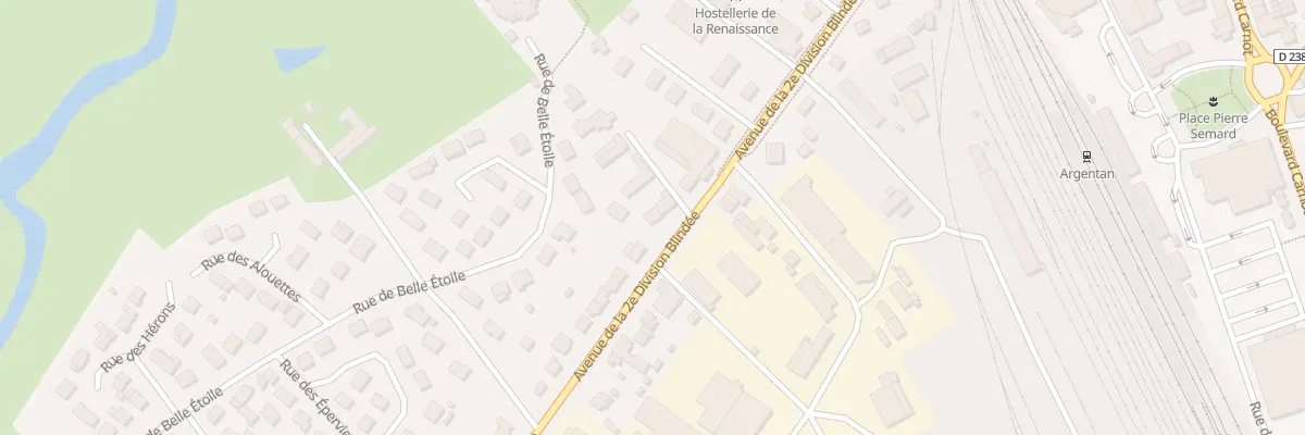 Plan du 34B Av de la 2eme Db à Argentan