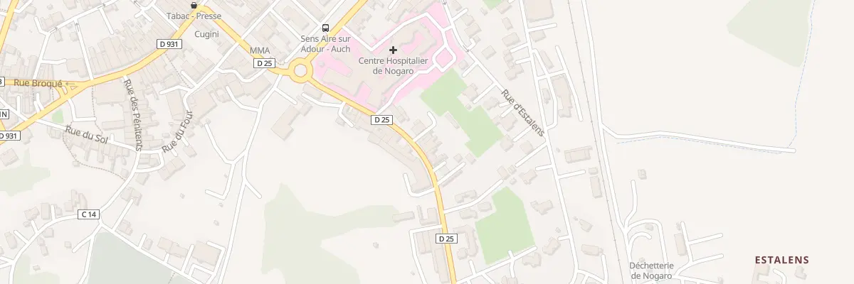 Plan du 5B Av des Pyrénées à Nogaro