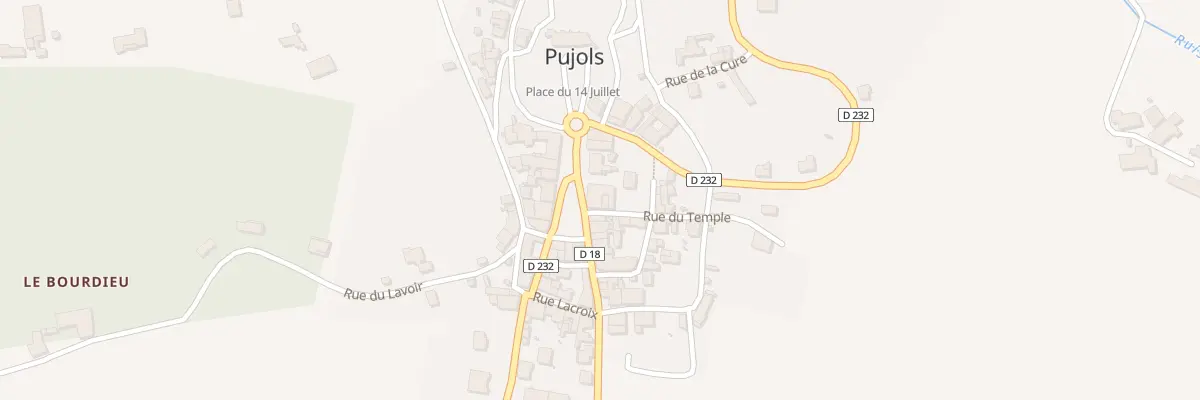 Plan du 86 Le Bourg à Pujols