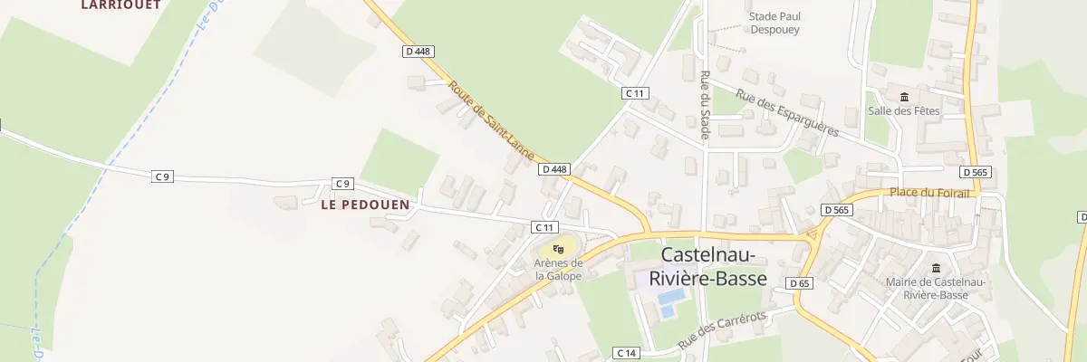 Plan du 2 Rue des Arênes à Castelnau-Rivière-Basse