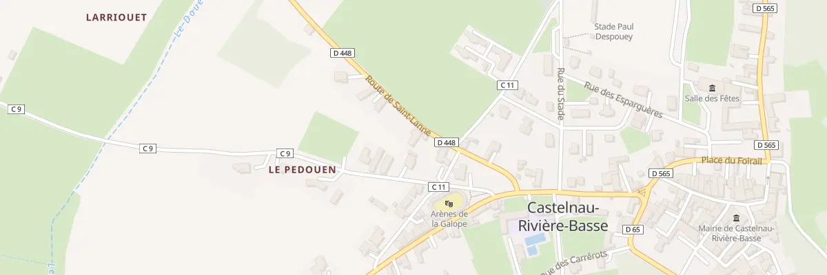 Plan du 1 Rte de St Lanne à Castelnau-Rivière-Basse