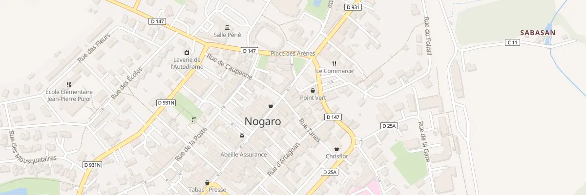 Plan du 1 Rue Tanes à Nogaro