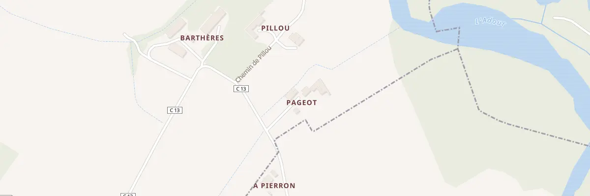Plan du 4219 Rte des Barthères à Riscle