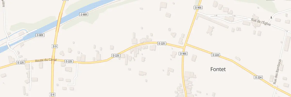 Plan du 125 Rte du Canal à Fontet