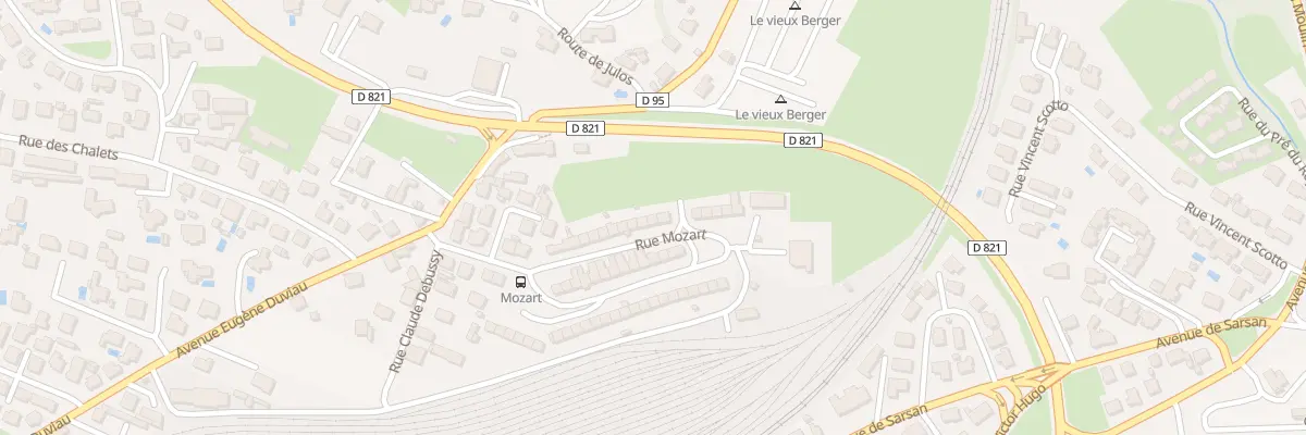 Plan du 25 Rue Mozart à Lourdes