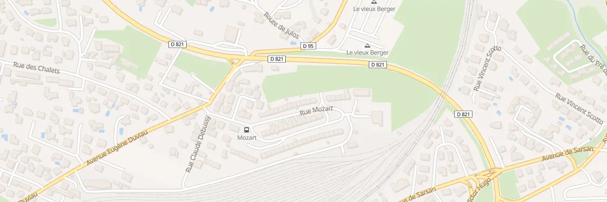 Plan du 23 Rue Mozart à Lourdes