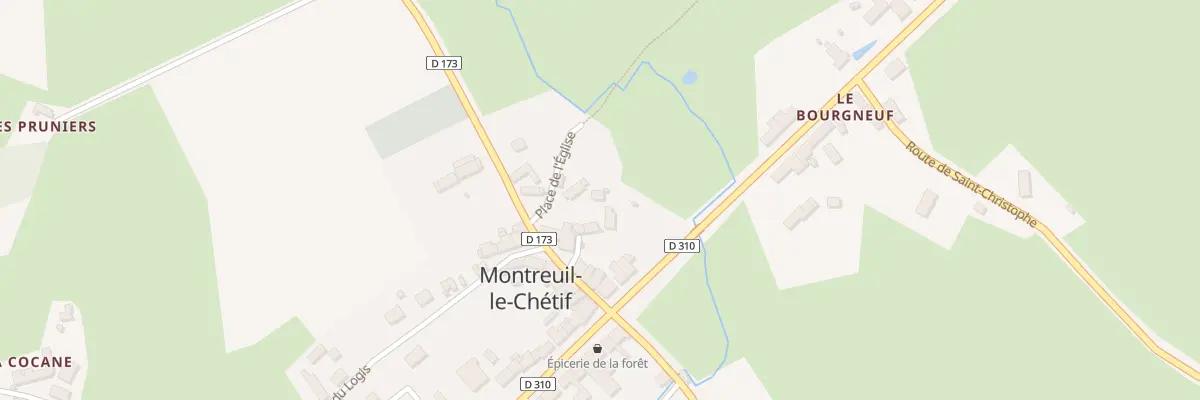 Plan du 3 Pl de l’Eglise à Montreuil-le-Chétif
