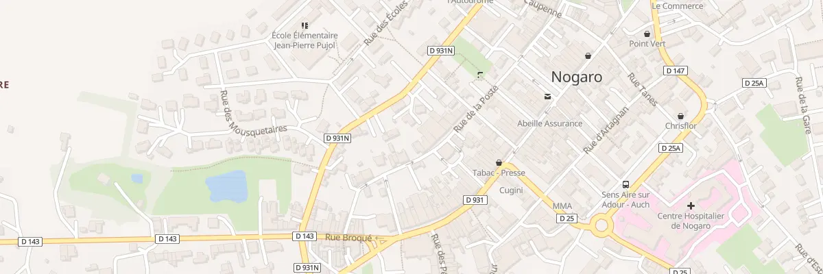Plan du 32 Rue de la Poste à Nogaro