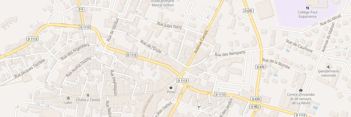 Plan du 9 Rue de l’École à La Réole