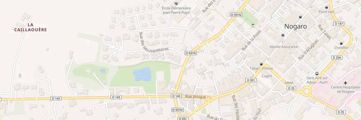Plan du 1 Rue des Mousquetaires à Nogaro
