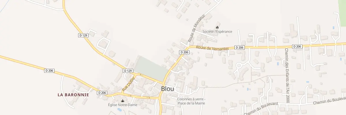 Plan du 3 Rue Centrale à Blou