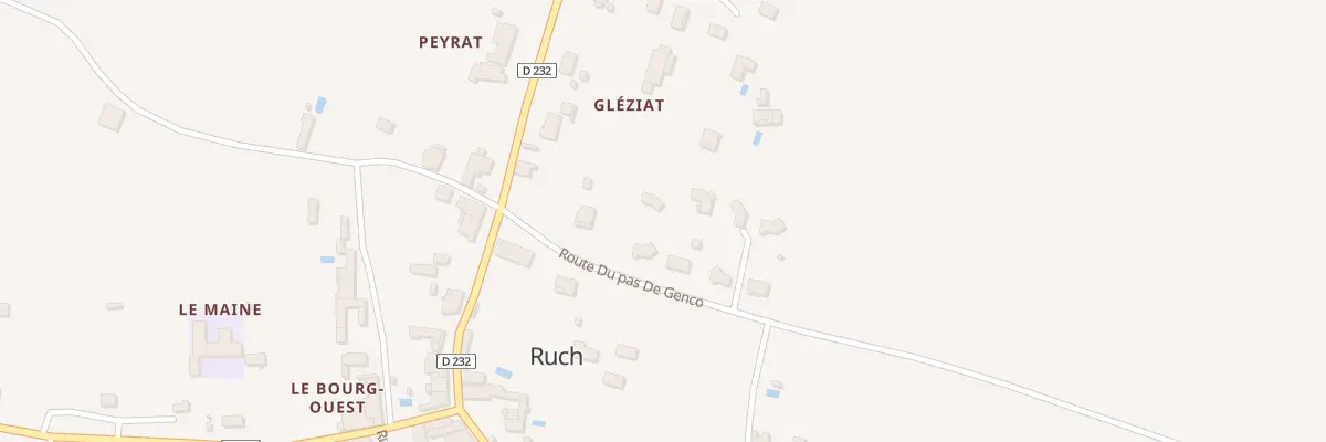 Plan du 11 Gleziat à Ruch