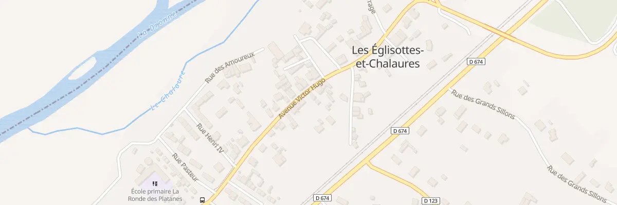 Plan du 17 Av Victor Hugo aux Églisottes-et-Chalaures