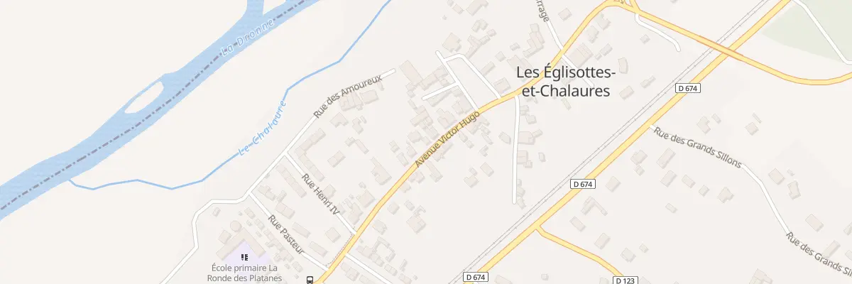 Plan du 24 Av Victor Hugo aux Églisottes-et-Chalaures