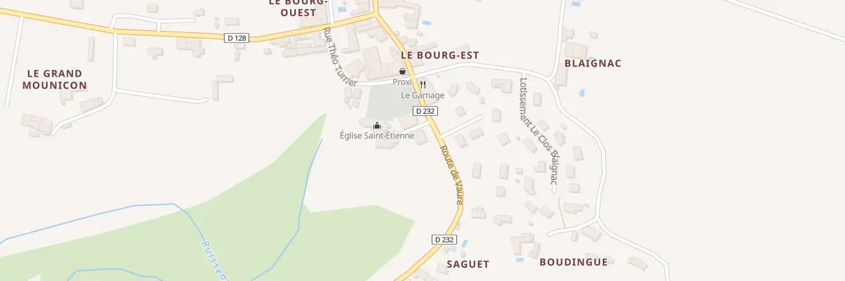 Plan du 13 Le Bourg Est à Ruch
