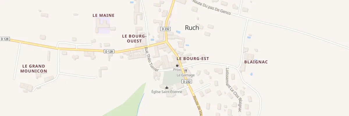 Plan du 10 Le Bourg Est à Ruch