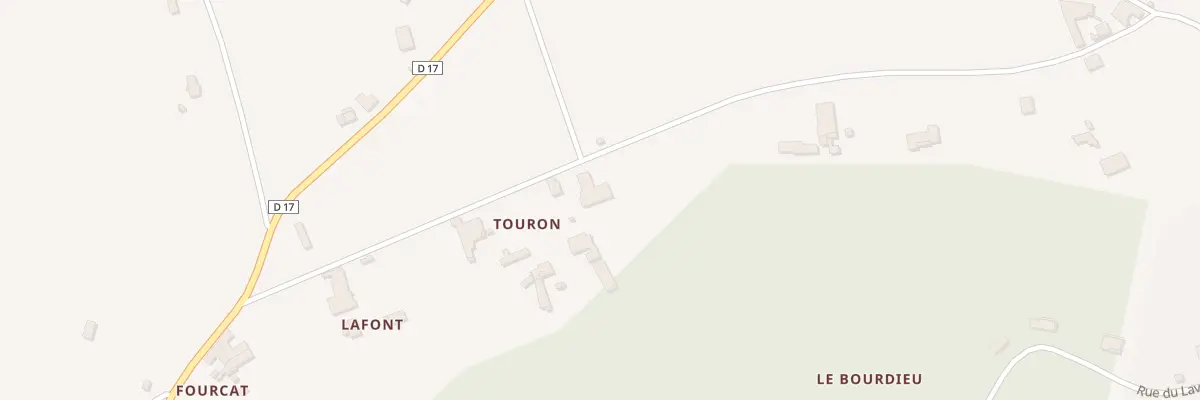 Plan du 214 Touron à Pujols