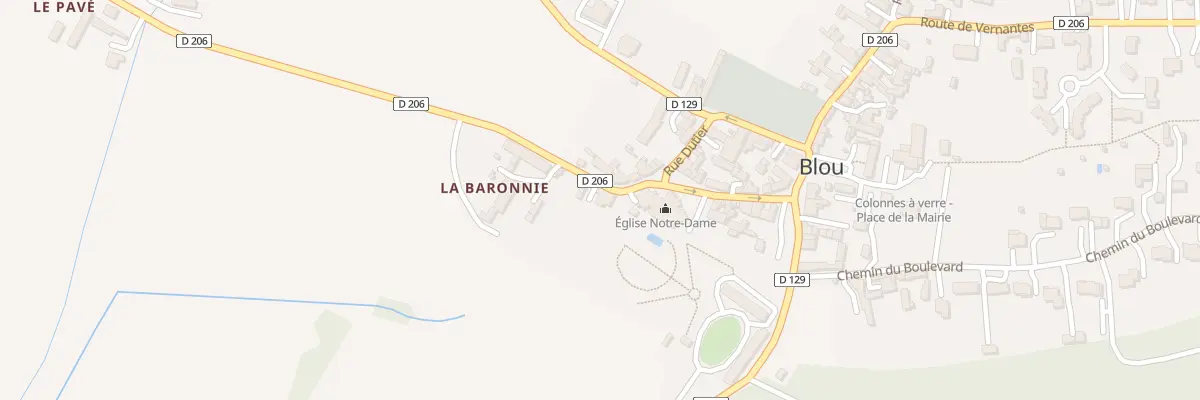 Plan du 1 Rte de Longué à Blou