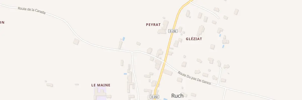 Plan du 2 Peyrat à Ruch