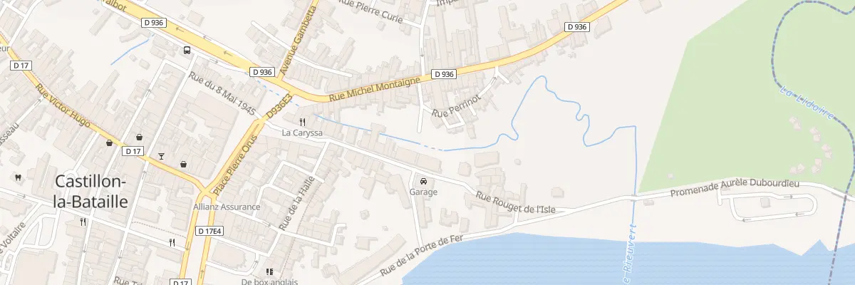 Plan du 22 Rue Rouget de l’Isle à Castillon-la-Bataille