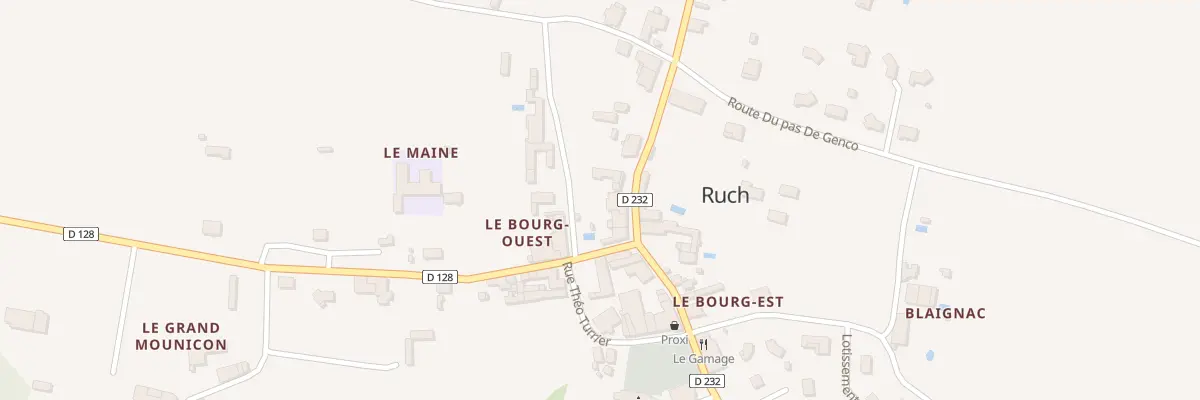 Plan du 25 Le Bourg Ouest à Ruch