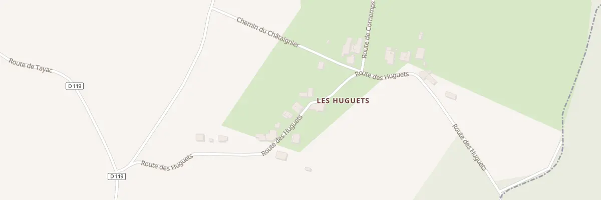 Plan du 90 Les Huguets à Petit-Palais-et-Cornemps