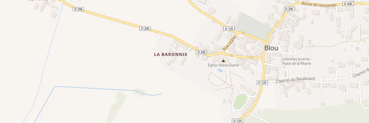 Plan du 3 Rte de Longué à Blou