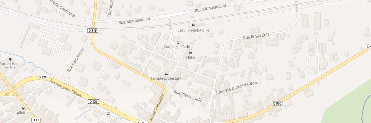 Plan du 36 Av Gambetta à Castillon-la-Bataille
