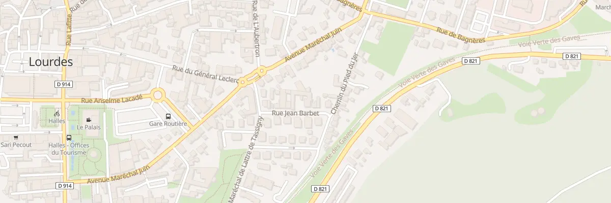 Plan du 11 Rue Jean Barbet à Lourdes