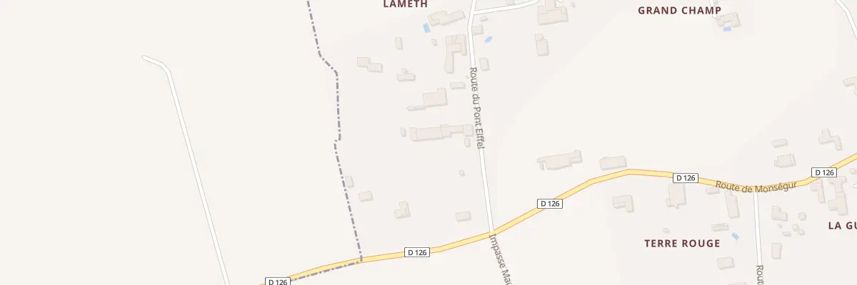 Plan du 3 Lameth à Loubens