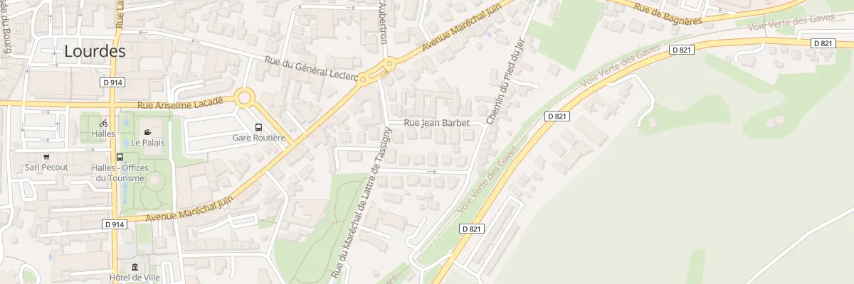 Plan du 6 Rue Jean Barbet à Lourdes