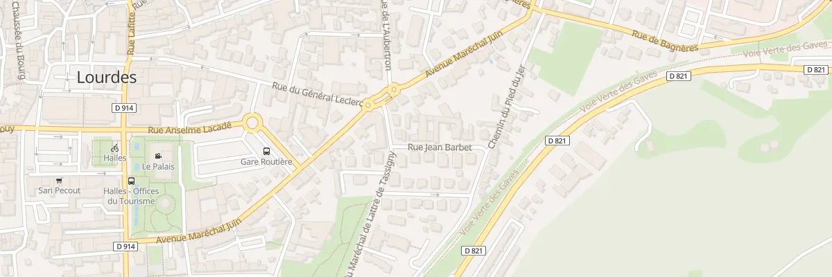 Plan du 5 Rue Jean Barbet à Lourdes