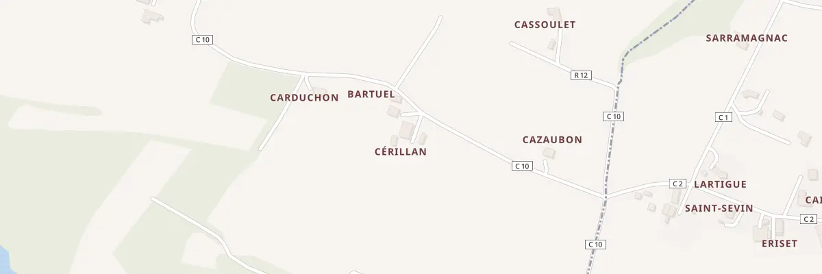Plan du 1074 Rte E La Croix de Gignan à Arblade-le-Haut