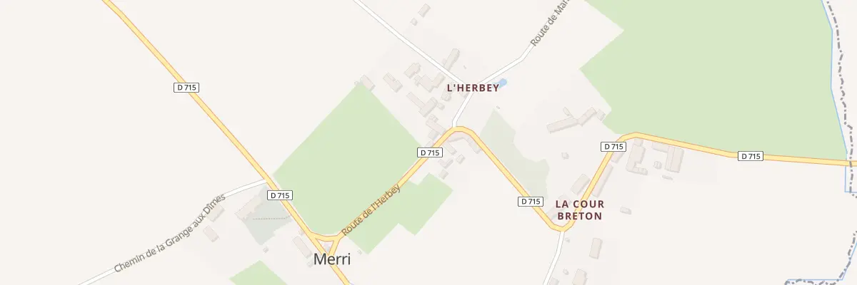 Plan du 1 Rte de L’Herbey à Merri