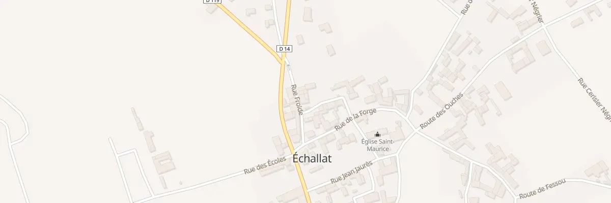 Plan du 102 Rue de l’Eglise à Échallat