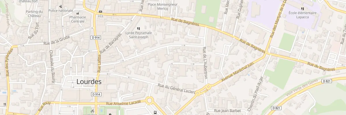 Plan du 13 Rue Despourrins à Lourdes