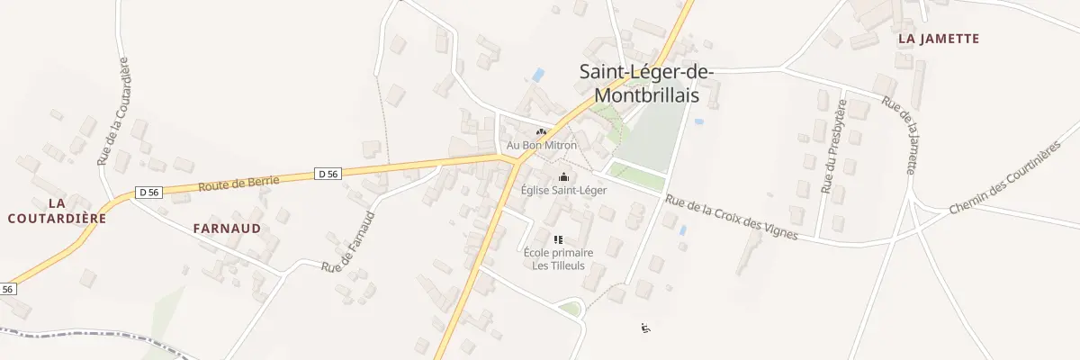 Plan du 1 Pl de l’Eglise à Saint-Léger-de-Montbrillais
