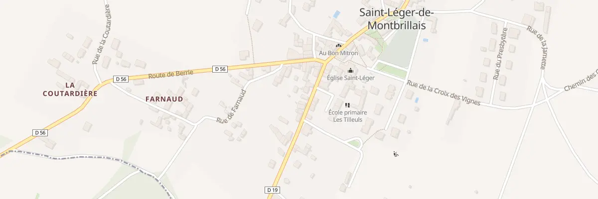 Plan du 12 Rue des Ecoliers à Saint-Léger-de-Montbrillais