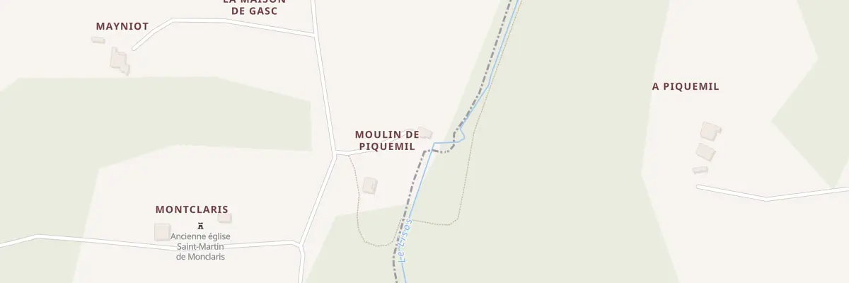 Plan du 3125 Rte du Val de Lysos à Grignols