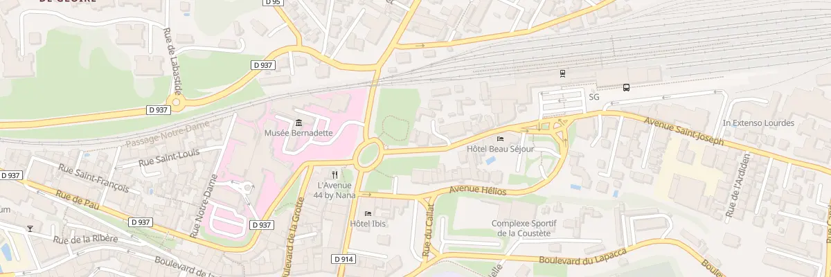 Plan du 3 Av de la Gare à Lourdes