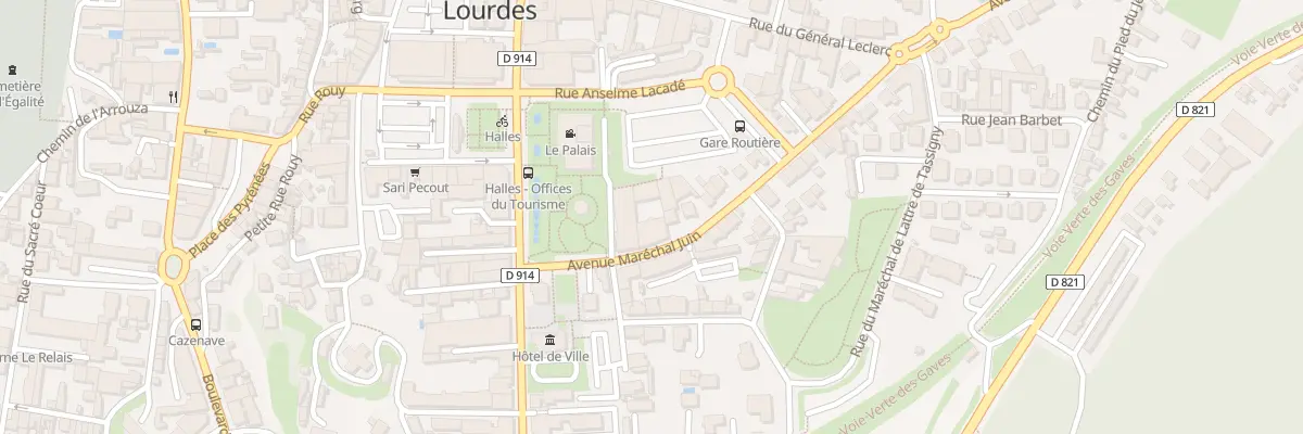 Plan du 3 Av du Mal Juin à Lourdes