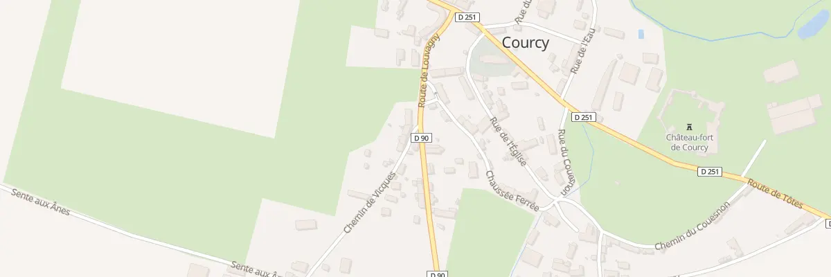 Plan du 1 Che de Vicques à Courcy