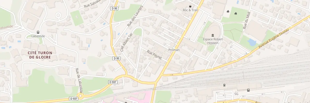Plan du 6 Rue Peyret à Lourdes