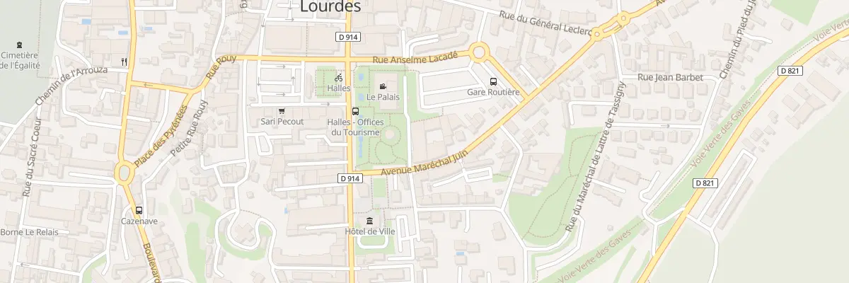 Plan du 2 Pas des Tilleuls à Lourdes