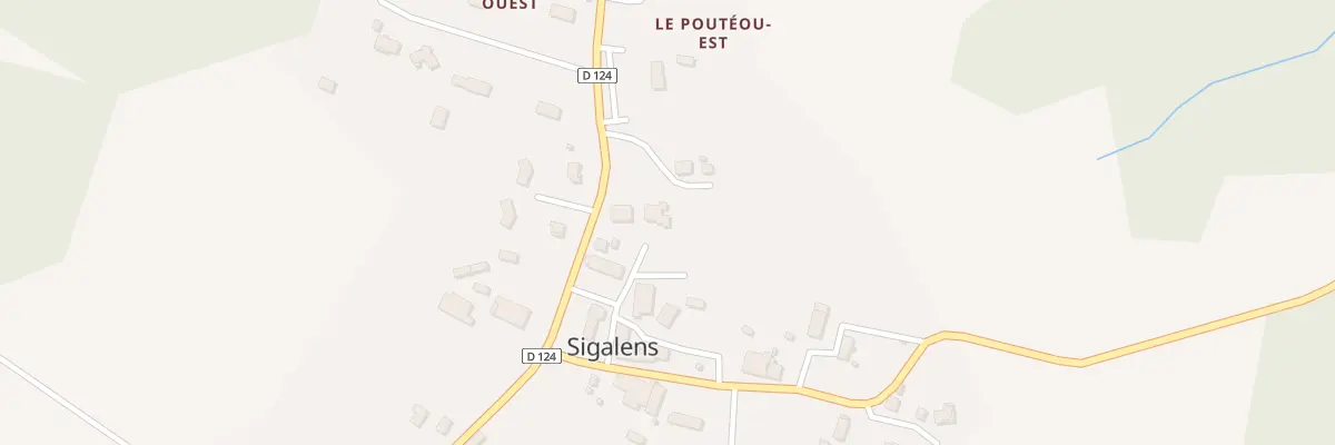 Plan du 129 Le Bourg Nord à Sigalens