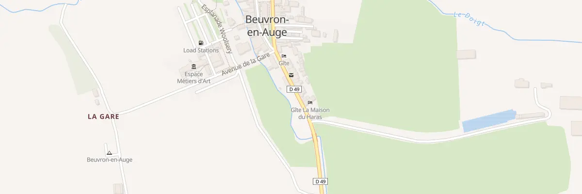 Plan du 1 Av de la Gare à Beuvron-en-Auge
