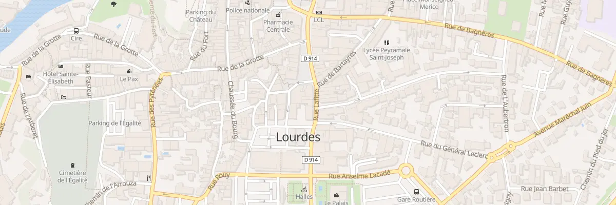 Plan du 6 Rue Lafitte à Lourdes